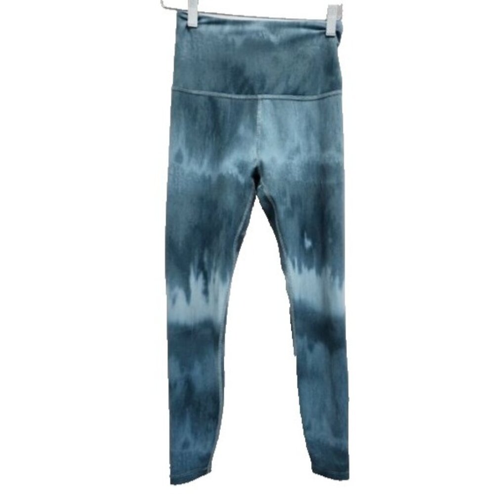 Beyond Yoga Womens Olympus Stretch Lab Leggings Small Blue Tie Dye Hi-Rise